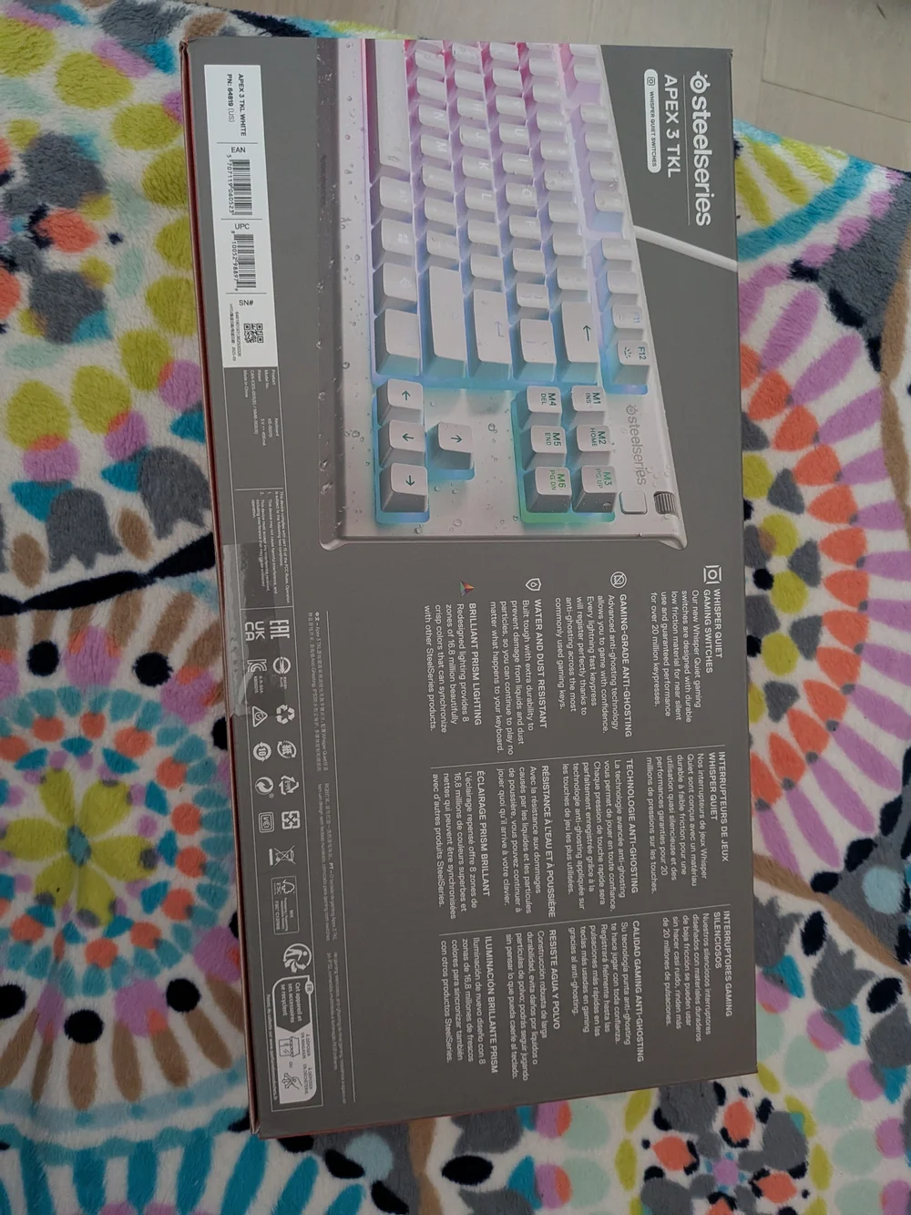 SteelSeries Apex 3 TKL White RGB Tenkeyless Gaming Keyboard